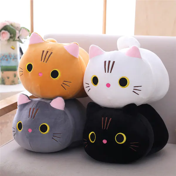 cute cat plush pillow