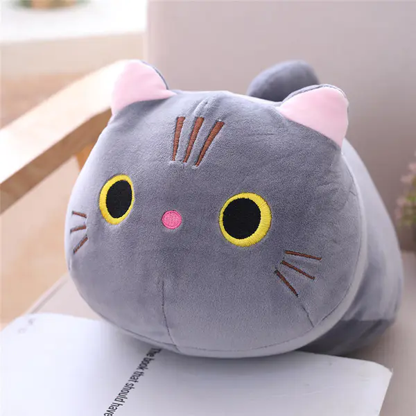 cute cat plush pillow