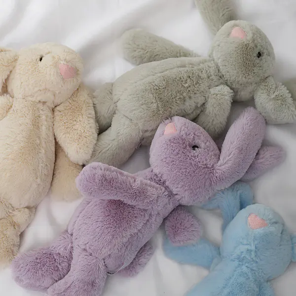 wholesale custom High quality kawaii cute Long Ears Color Stuffed animal easter rabbit plush bunny soft toys