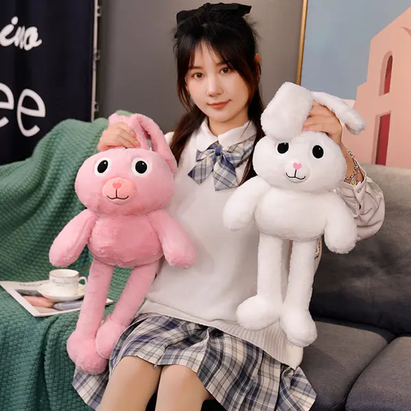New Internet celebrity ear stretching rabbit action figure TikTok super hot action figure fashion doll Rag Doll plush toy