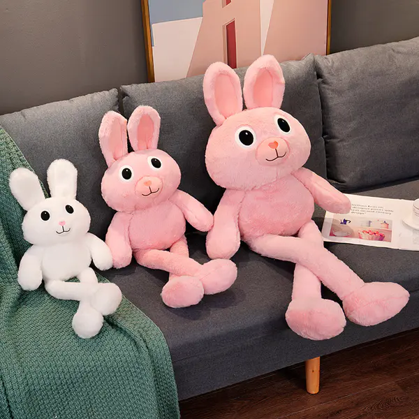 New Internet celebrity ear stretching rabbit action figure TikTok super hot action figure fashion doll Rag Doll plush toy