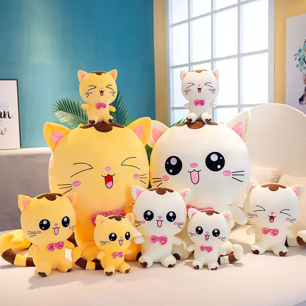 Cute Sweet Cat plush toy doll claw doll machine expression big face cat doll