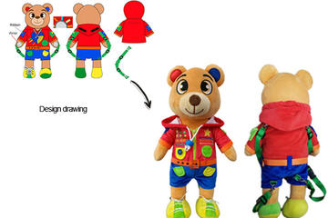 Plush Bear Back Bag